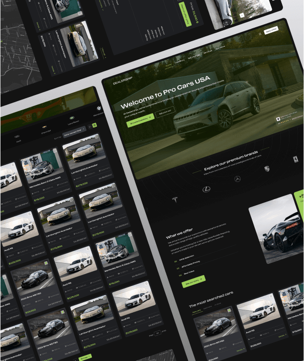 Customizable dealership website template 1