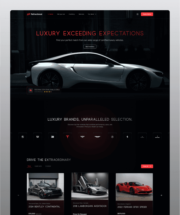 Customizable dealership website template 4