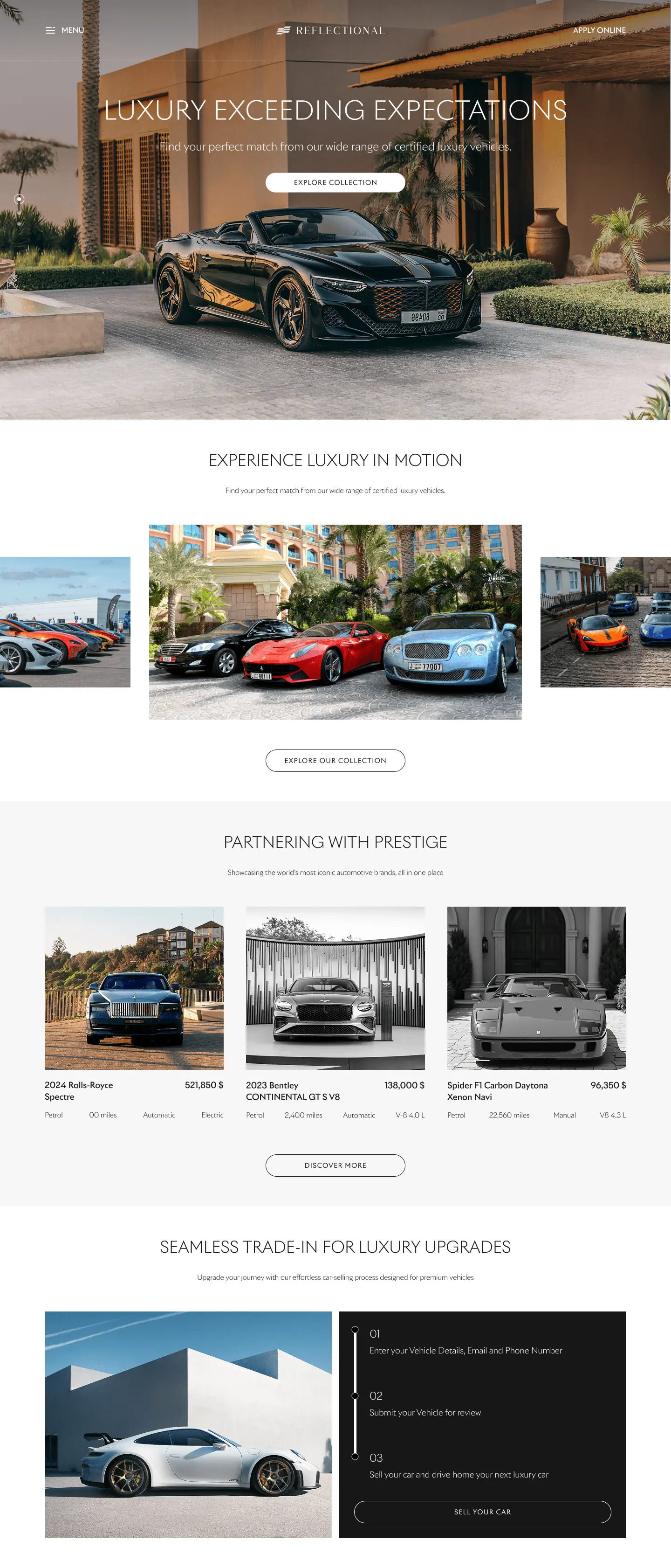 Customizable dealership website template 2