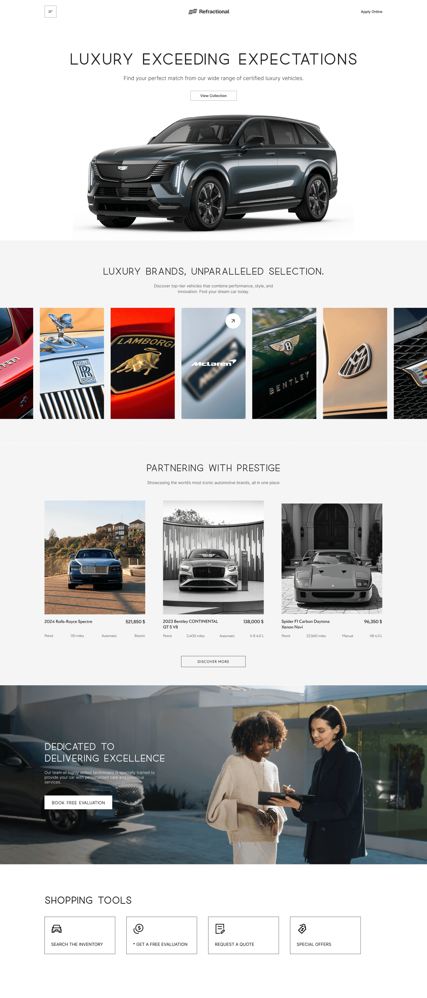 Customizable dealership website template 3
