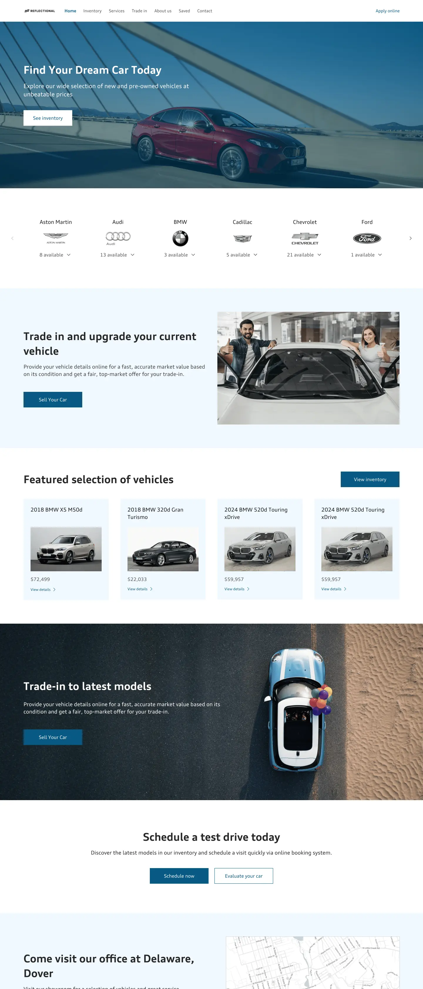 Customizable dealership website template 2